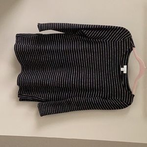 Black and gray striped long sleeve